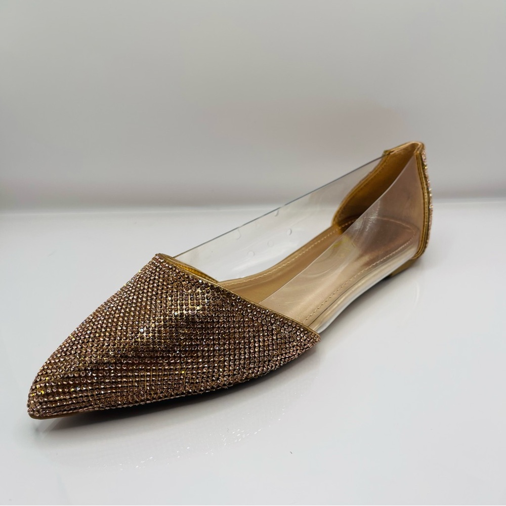 Glaze Sparkling Gold Women's Flats - Picture 3 of 5